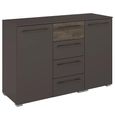 Rauch Luana 2 Door Large Sideboard - 120cm - Graphite and Atlantic Dark Oak
