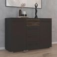 Rauch Luana 2 Door Large Sideboard - 120cm - Graphite and Atlantic Dark Oak