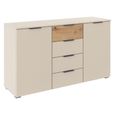 Rauch Sajo 2 Door Sideboard - 140cm - Champagne and Artisan Oak