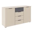 Rauch Sajo 2 Door Sideboard - 140cm - Champagne and Metallic Dark Grey