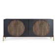 Refton Sideboard - Carved - Dark Mango Wood - 4 Door - Large - 173cm