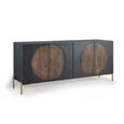 Refton Sideboard - Carved - Dark Mango Wood - 4 Door - Large - 173cm