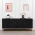 Ripples Sideboard - Black Painted - 4 Door - Large
