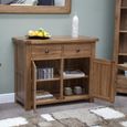 Rustic Oak Sideboard - 2 Door - Small - 100cm - Oak