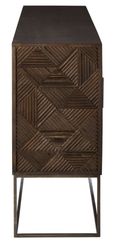 Saira Sideboard - Solid Mango Wood - Geometric - 4 Door - 150cm - Medium