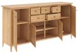 Selene Oak 170cm Large 4 Door Sideboard