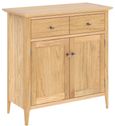 Selene Oak 75cm Compact 2 Door Sideboard