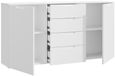Sienna White Gloss 2 Door Large Sideboard