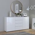 Sienna White Gloss 2 Door Large Sideboard