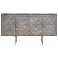 Siro Sideboard - Geometric - 4 Door - Mango Wood - Medium