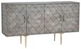 Siro Sideboard - Geometric - 4 Door - Mango Wood - Medium
