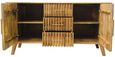 Slated Mango Wood Large Sideboard - 2 Doors