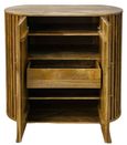 Slated Mango Wood Small Sideboard - 2 Doors
