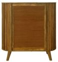 Slated Mango Wood Small Sideboard - 2 Doors