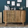 Slated Mango Wood Small Sideboard