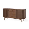 Soho Sideboard - 2 Door - Slatted - 140cm - Dark Oak
