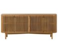Soho Large Sideboard - 4 Door - Slatted - Oak