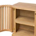 Soho Large Sideboard - 4 Door - Slatted - Oak