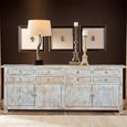 Soleil Sideboard - White Washed Mango Wood - Extra Large - 4 Door - 200cm