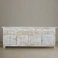 Soleil Sideboard - White Washed Mango Wood - Extra Large - 4 Door - 200cm