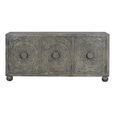 Spanish Sideboard - Grey Carved Mango Wood - 3 Door - Large - 172cm