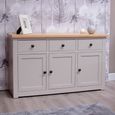 Diamond Painted Sideboard - 3 Door - Medium - 137cm