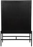 Tapola Black Wood and Rattan 2 Door Cabinet