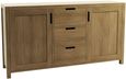 Taranto Wide Sideboard - 2 Door - 3 Drawer - Oak