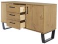 Texas Industrial Style Oak Effect 2 Door Medium Sideboard