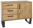 Texas Industrial Style Oak Effect 90cm Small Sideboard