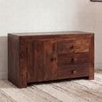 Dakota Sideboard - 1 Door 3 Drawer - Small - Dark Mango Wood