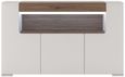 Toronto White Gloss 140cm Medium Sideboard - 3 Doors