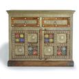 Trona Sideboard - Acacia Wood - Brass Cladded - 2 Door - Small - 105cm