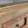 Trona Sideboard - Acacia Wood - Brass Cladded - 2 Door - Small - 105cm
