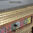 Trona Sideboard - Acacia Wood - Brass Cladded - 3 Door - Medium - 150cm