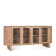 Turin Sideboard - Acacia Wood - 4 Door - Curved - Extra Large - 180cm