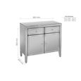 Valencia Small Sideboard - 90cm - 2 Door - Mirrored