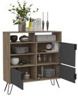 Vegas Grey Medium Sideboard with Hairpin Legs