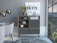 Vegas Grey Medium Sideboard with Hairpin Legs