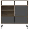 Vegas Grey Medium Sideboard with Hairpin Legs