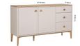 Marlow Medium Sideboard - 2 Door - 3 Drawer - Cashmere Oak