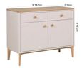 Marlow Small Sideboard - 2 Door - 2 Drawer - Cashmere Oak