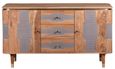 William Acacia Ribbed with Gold Trim 140cm Medium Sideboard