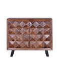 Ziberesh Sideboard - Dark Rosewood - 2 Door - Small - 100cm
