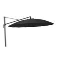 Outdoor Cantilever Parasol - 300cm - Round - Aluminium - with Plastic Fillable Base - Charcoal