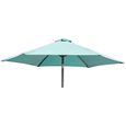 Outdoor Parasol - 250cm - Round - Tilt & Crank - with Granite Base - Light Blue