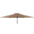 Outdoor Parasol - 300cm - Round - Aluminium Tilting - with Granite Base - Taupe