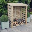 Heavy Duty Slatted Garden Log Store - 6x4 - Redwood