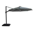 Aramis LED Outdoor Cantilever Parasol - 3.5cm - Round - with Base - Oil Green