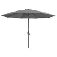 Capri Outdoor Parasol - 2.7cm - Round - Charcoal Grey